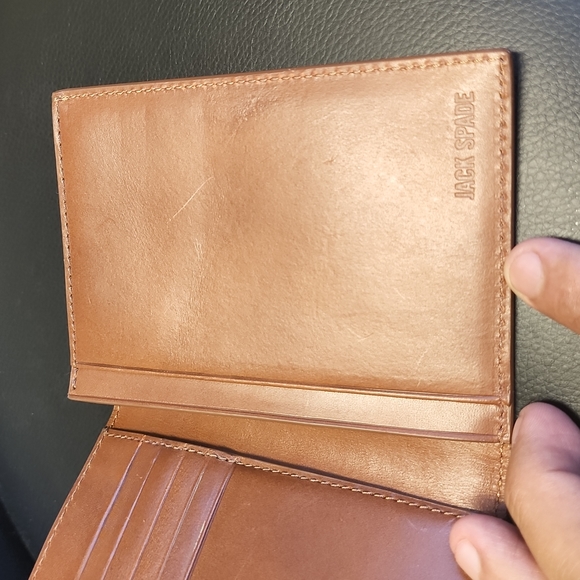 JACK SPADE PASSPORT WALLET W6RU0272 610 LEATHER TABACO 226 - Picture 2 of 15